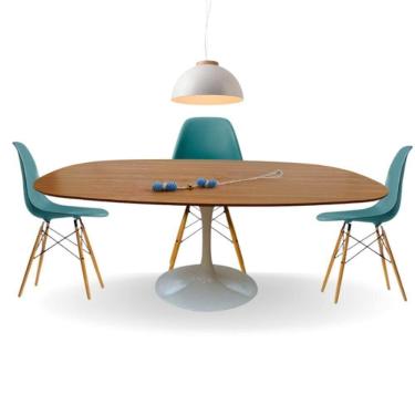 Imagem de Mesa Saarinen Retangular Ovalada 260x140cm Em Freijo