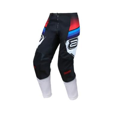Imagem de Calça Motocross Cross ASW Image Sync Vermelho Moto Trilha, Branco Verm