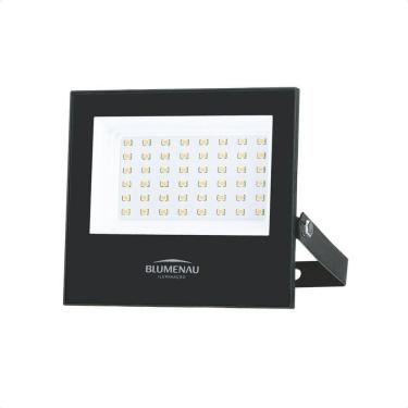 Imagem de Refletor Blumenau De Led Slim 50w Preto Bivolt 4100k Neutro