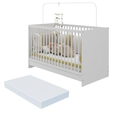 Imagem de Berço 3 Em 1 Com Colchão Incluso Multimóveis Mp4394 Branco