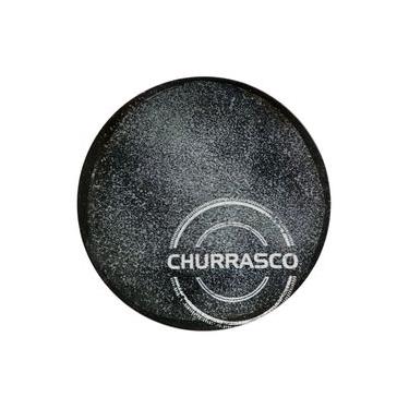 Imagem de Prato Raso Tramontina Churrasco Carbon em Porcelana Decorada 25 cm
