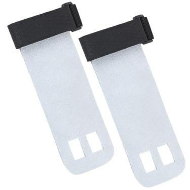 Imagem de Luvas protetoras de mão antiderrapantes de couro SIWOTED para levantamento de peso com barras paralelas únicas (L Cinza)