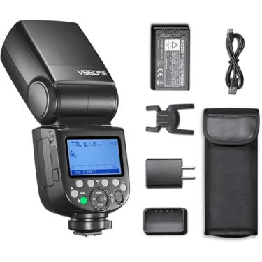 Imagem de GODOX Flash GODOX V860III-C para Canon - TTL/M Flash para câmeras Canon, 480 flashes de potência total, tempo de reciclagem de 1,5s, 2,4 G sem fio, lâmpada de modelagem LED de 10 níveis