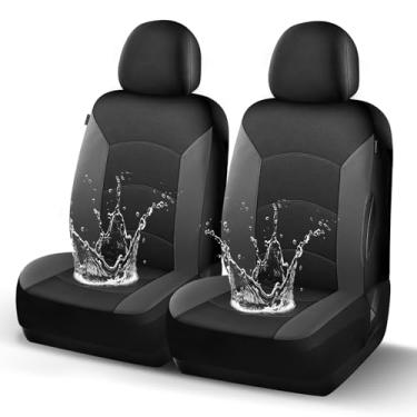 Imagem de HChengkikz Capas de assento à prova d'água, capas de assento de carro de neoprene premium, compatível com airbag, duráveis, antiderrapantes, proteção universal para todas as estações, serve para a