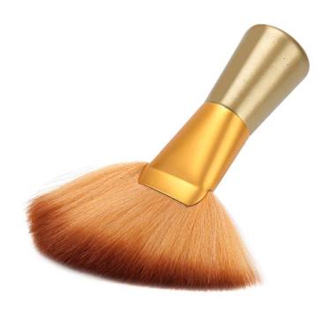 Imagem de Yinhing Escova Espanadora para Pescoço, Escova Profissional para Salão de Beleza, Escova de Varrer, Tubo de Alumínio Galvanizado, Dourado, Macio, Elástico, Escova de Cabeleireiro para