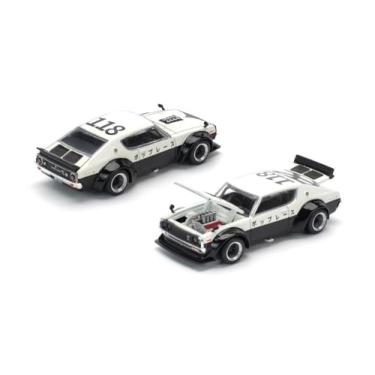 Imagem de Diecast Collectibles Model Car Compatible with Pop Race 1:64 Nissan Skyline GT-R Drift KPGC110 (Kenmeri) NPA Style Limited Edition PR640252