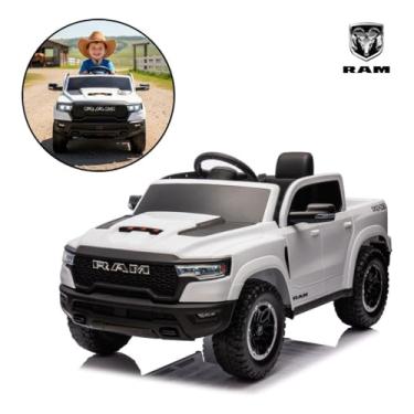Imagem de Mini Carro Elétrico Infantil 12v Dodge Ram 1500 Rho Branco - BW427BR