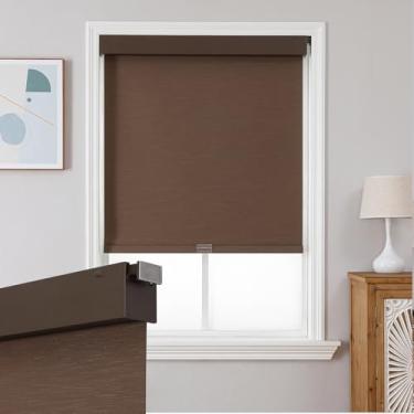 Imagem de Joydeco Persianas blackout sem broca, persianas de rolo sem fio de parada livre, proteção UV, persianas com isolamento térmico para janelas internas, persianas de fácil instalação para casa e