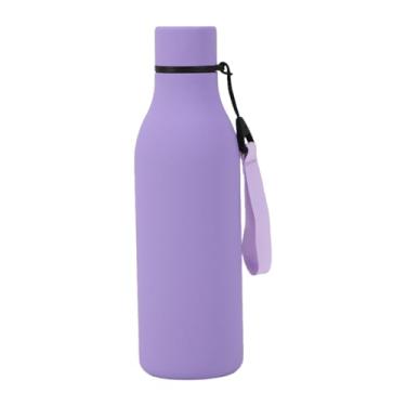 Imagem de Fenteer Garrafa de água em aço inoxidável, garrafa térmica reutilizável, caneca de 550ml com parede dupla e isolamento a vácuo, Tolet