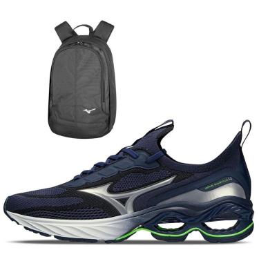 Imagem de Kit 1 Tênis de Corrida Masculino Mizuno Invictus 4 e 1 Mochila Fun New-Masculino