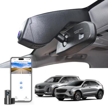 Imagem de Mangoal Câmera veicular frontal 4K e traseira 1080p, ajuste personalizado para Cadillac XT5 2017-2024 XT6 2020-2024 (modelo A), visual OEM integrado, vídeo UHD 2160P, Wi-Fi e aplicativo, cartão de 128