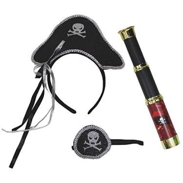 Imagem de Petitebella Fantasia de pirata para cabeça (tamanho único, conjunto prata)