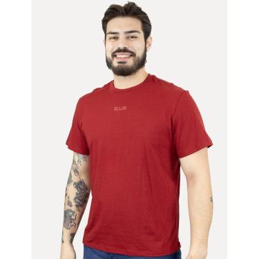 Imagem de Camiseta Ellus Masculina Cotton Fine Scoreboard Classic Vermelho Escuro-Masculino