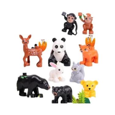 Imagem de Blocos De Montar De Grandes Partículas Cenário De Animais Do Zoológico