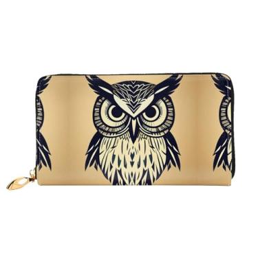 Imagem de XLLingL Carteiras de cartão de crédito impressas, bolsas longas de couro femininas, carteiras com zíper, carteira de viagem simples