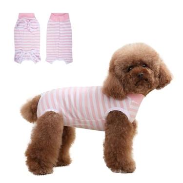 Imagem de DoggieKit Traje de recuperação de cirurgia para cães, macacão cirúrgico para fêmea, castramento masculino, neutro, body macio antilamber, camisa de pijama após a cirurgia, coleira eletrônica e