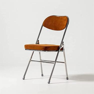 Imagem de SGeneE Cadeira de computador cadeira dobrável para casa, banco de encosto, cadeira de conferência, cadeira de maquiagem, cadeira de lazer