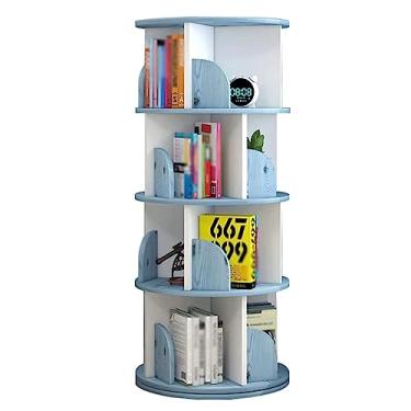 Imagem de UINGBPXT Estante de canto com rotação de 360°, estante em pé com várias camadas, suporte simples para sala de estar, estante de estudo, exibição perfeita