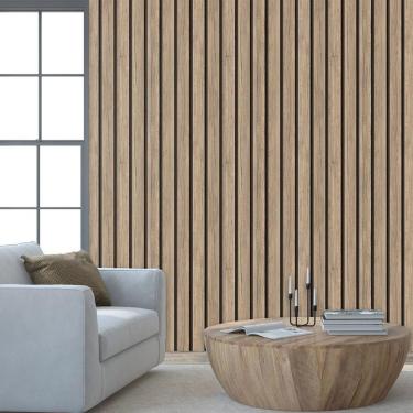 Imagem de Papel De Parede Adesivo Ripas Madeira Envelhecido Carvalho