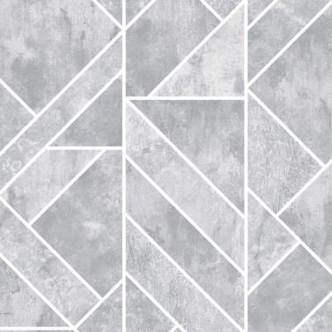 Imagem de Papel de Parede Geométrico Bege e Prata - Col1002