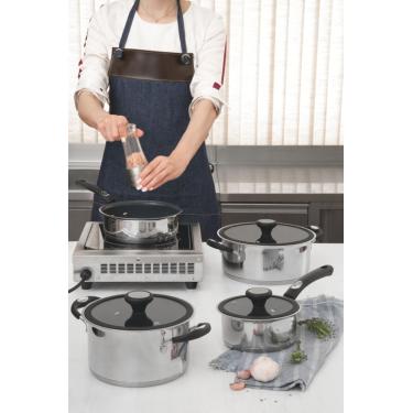 Imagem de Jogo de Panelas Tramontina Solar Ceramic Inox Grafite 4 Peças