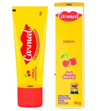 Imagem de Gel Dental Carmed Cereja 70g com flúor Pasta de Dente