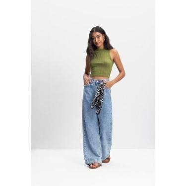 Imagem de Blusa Cropped Feminina Canelada Essendi-Feminino