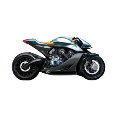 Imagem de Pôster De Corrida De Motocicleta Preto Pesado Em Tela Para Decoração D