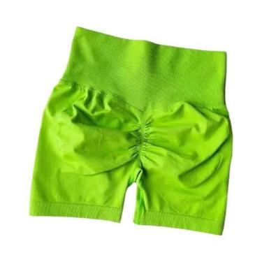 Imagem de Shorts Esportivos De Cintura Alta Para Mulheres, Modelagem Que Levanta