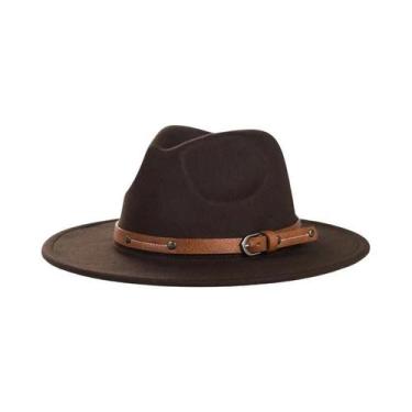 Imagem de Chapéu Fedora De Lã Feminino E Masculino Para Inverno E Outono, Aba Re