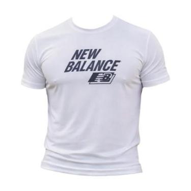 Imagem de Camiseta New Balance Sport Graphic Branca e Cinza Masculina-Masculino