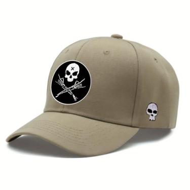 Imagem de Boné de Baseball com Estampa de Caveira, Chapéu Redonda - - Emaús Aces