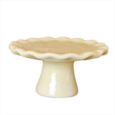 Imagem de Boleira Amarelo Decorada Suporte Para Bolo Torta Páscoa 10cm - TOK