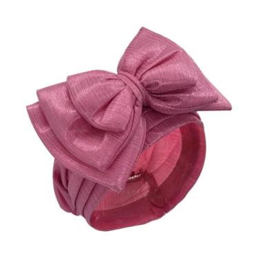 Imagem de Touca Turbante Africana Dourada Multicamadas Com Laço Elegante Para Mu