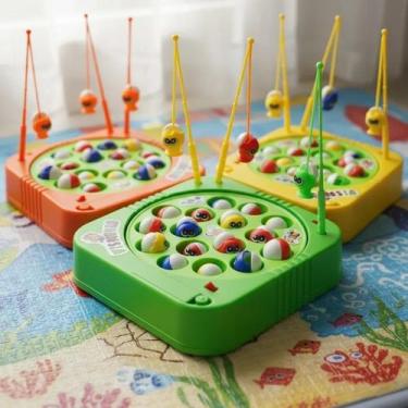 Imagem de Brinquedo Pega Peixe Infantil Colorido Sortido Diversão Coordenação Mã