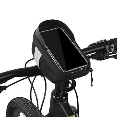 Imagem de yeacher Ecrã táctil Saco de telefone para bicicleta Suporte de telefone à prova de água Tubo de ciclismo Saco de quadro frontal Saco de bicicleta Bolsa para celular Bolsa de equipamentos de fitness Saco de