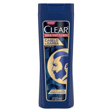 Imagem de Shampoo Anticaspa Clear Men Cabelo&Barba com 200ml 200ml