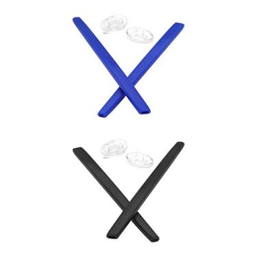 Imagem de Mryok Bocal de substituição para óculos de sol Oakley W Square Wire, Azul e preto, One Size