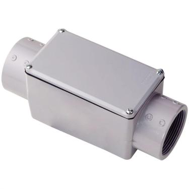 Imagem de Condulete fixo 2.1/2" tipo "C" - com tampa / rosca NPT / com pintura eletrostática a pó Tramontina