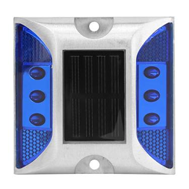 Imagem de Luzes de marcador de solo de energia solar,Luzes de marcador de solo LED ¨¤ prova d'¨¢gua Lampada de pico de estrada de estrada ao ar livre, Lampada de pico de estrada de estrada ao ar livre(Blue