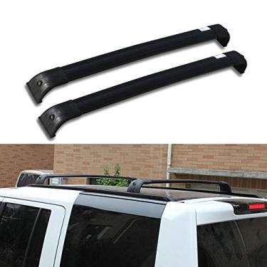 Imagem de UDP 2 peças adequadas para Land Rover Discovery 3 Discovery 4 LR3 LR4 2003-2016 Barra transversal de alumínio Bagagem Bagagem Bagagem Racks de teto Barra de trilho Preto