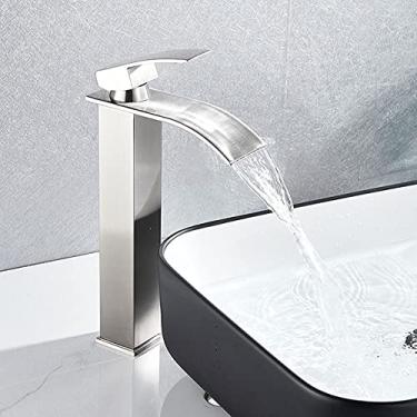 Imagem de Cachoeira preta bacia mais alta lavatório armário de banheiro torneira do banheiro tinta preta torneira de furo único, níquel, alto A, China