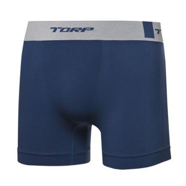 Imagem de Cueca Torp Boxer Microfibra Sem Costura Azul Jeans - R8016