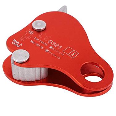 Imagem de VGEBY Corda de escalada, corda de alta altitude ao ar livre, equipamento de bloqueio de dispositivo de segurança para escalada, montanhismo, serve para corda de escalada de 10-13 mm de diâmetro (vermelha) outros produtos esportivos radicais