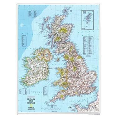 Imagem de Pôster Mapa da Grã-Bretanha e Irlanda 58,42 x 76,2 cm