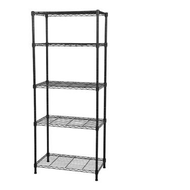 Imagem de Estante Aço 5 Prateleiras Preta Aramada 180 Cm