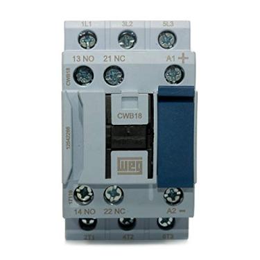 Imagem de CONTATOR TRIPOLAR CWB18-11-30 18A 24VDC 1NA + 1NF WEG