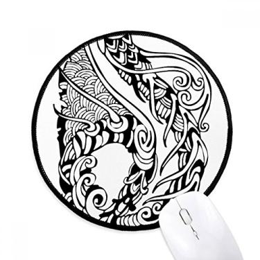 Imagem de DIYthinker Culture Chinese Line China Dragon Mouse Pad Desktop Office Tapete redondo para computador