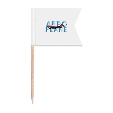 Imagem de Bandeiras de palito de dente para transporte de aeronaves, marcação de rotulagem para bolo de festa, prato de queijo