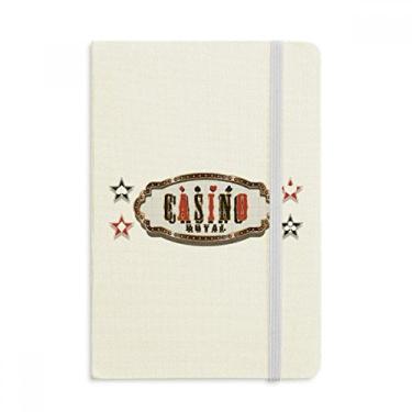 Imagem de Caderno preto vermelho padrão de sinalização de cassino oficial de tecido capa dura diário clássico